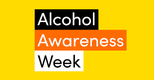 yellow background with text alcohol awareness week 
